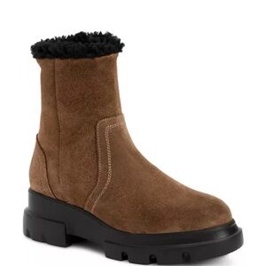 Aquatalia Kyla boots suede leather lug sole